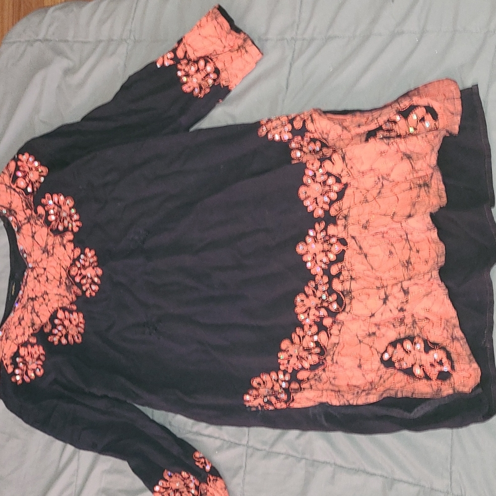 Black and red tunic